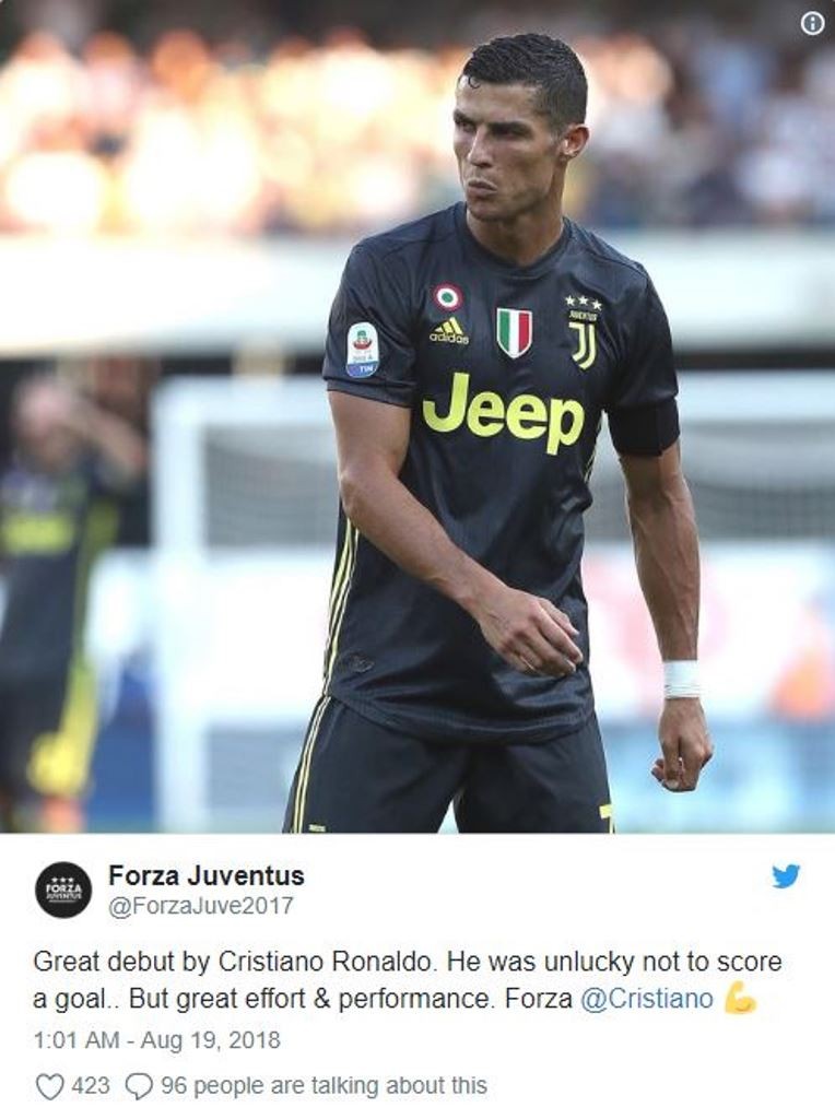 Fan cuồng nói gì về màn ra mắt Juventus của Ronaldo? - Bóng Đá