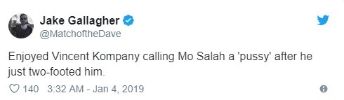 Kompany nói gì với Salah? - Bóng Đá