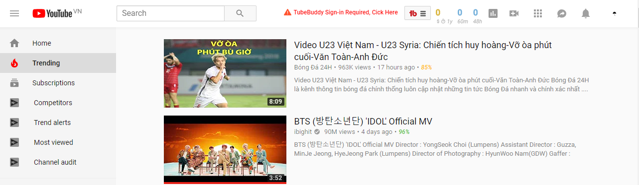 Bàn thắng lịch sử của Văn Toàn hạ bệ các 'Oppa' BTS trên Youtube - Bóng Đá