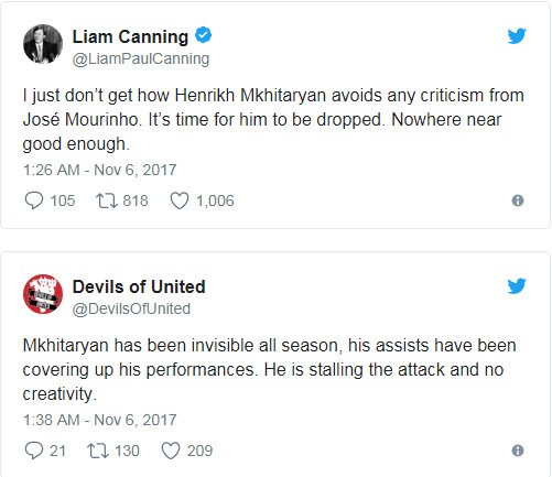 Đã đến lúc loại Mkhitaryan khỏi đội hình của Man Utd? - Bóng Đá