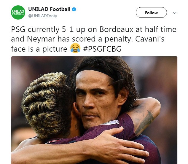 Cavani bị chê 'diễn kịch' quá tệ sau lưng Neymar - Bóng Đá