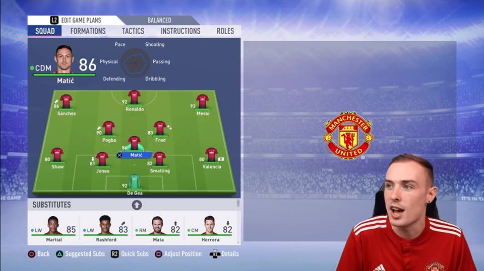 Youtuber kì công mang Ronaldo và Messi về M.U trong FIFA 19 - Bóng Đá