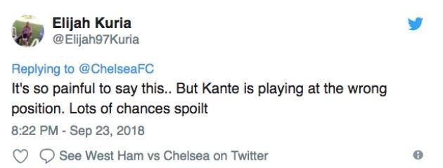 Fan Chelsea chất vấn Sarri về vai trò của Kante - Bóng Đá