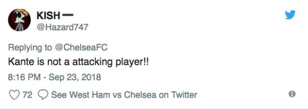 Fan Chelsea chất vấn Sarri về vai trò của Kante - Bóng Đá