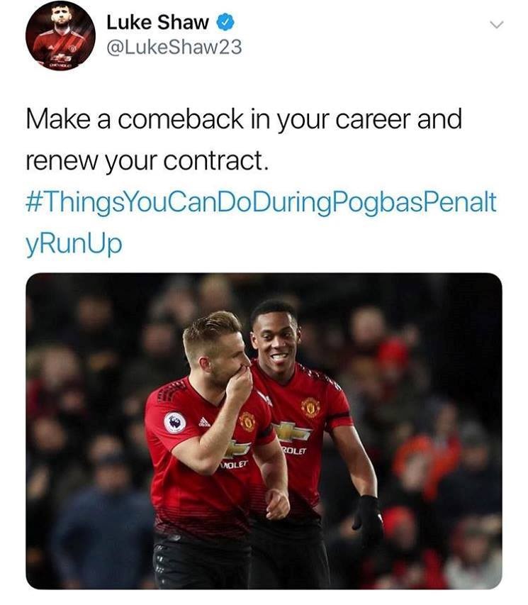 Luke Shaw mượn Martial đá đểu pha chạy đà gây ức chế của Pogba - Bóng Đá