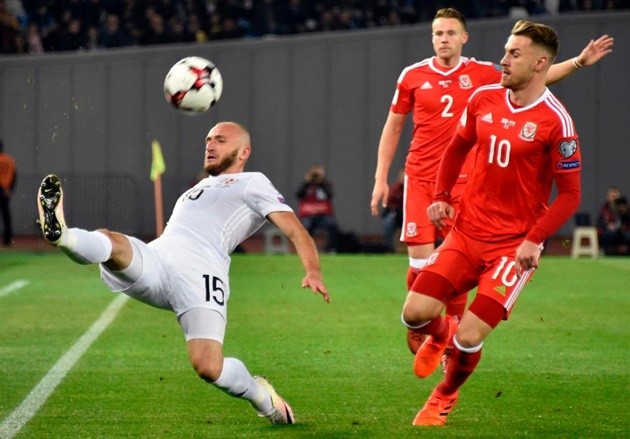 Georgia 0-1 Xứ Wales:  - Bóng Đá