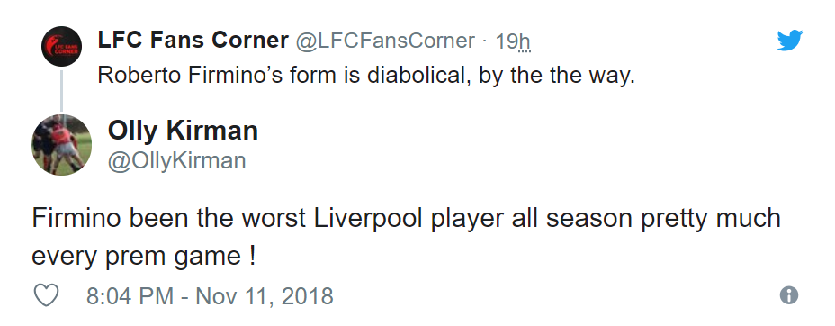 Liverpool fans on Twitter have been tearing into Roberto Firmino - Bóng Đá