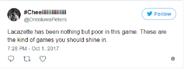 Tịt ngòi trước tân binh, Alexandre Lacazette bị CĐV Pháo thủ phàn nàn - Bóng Đá