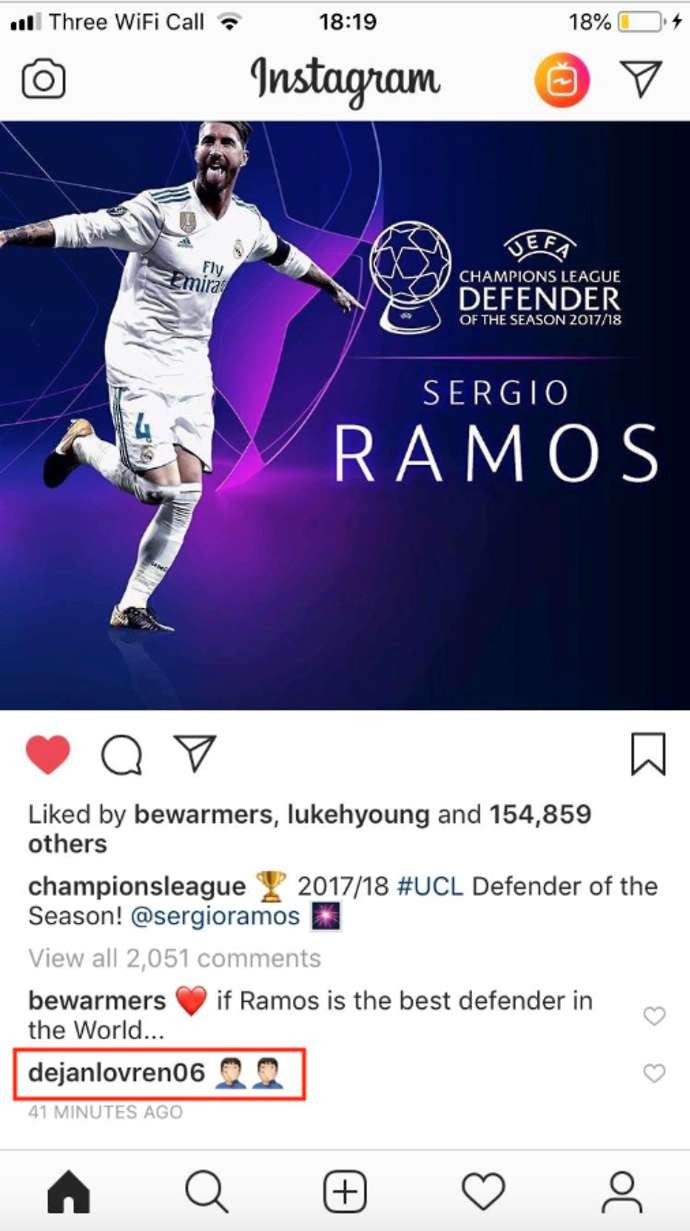 Phản ứng của Lovren khi Ramos nhận giải hậu vệ UEFA - Bóng Đá
