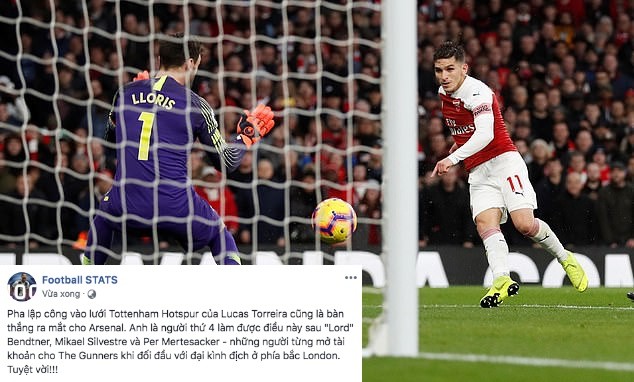 Xé lưới Tottenham, Torreira sánh ngang 