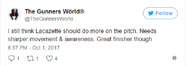 Tịt ngòi trước tân binh, Alexandre Lacazette bị CĐV Pháo thủ phàn nàn - Bóng Đá