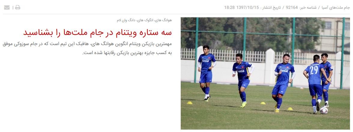 Không phải Công Phượng, Báo Iran chỉ ra đây mới là 3 cầu thủ xuất sắc nhất của ĐT Việt Nam - Bóng Đá