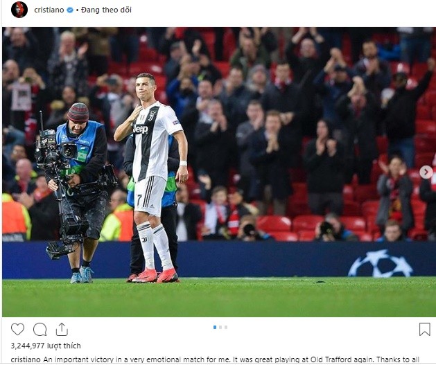 Ronaldo đăng Instagram - Bóng Đá