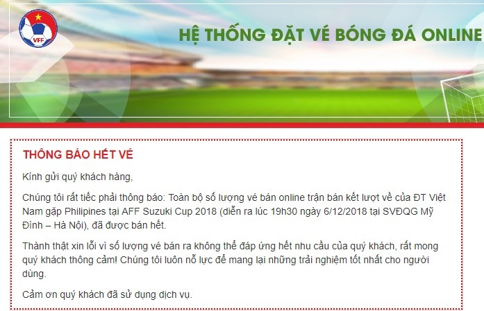 Vé AFF bán hết - Bóng Đá