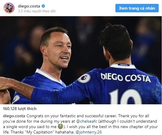 Costa và Conte tri ân Terry - Bóng Đá