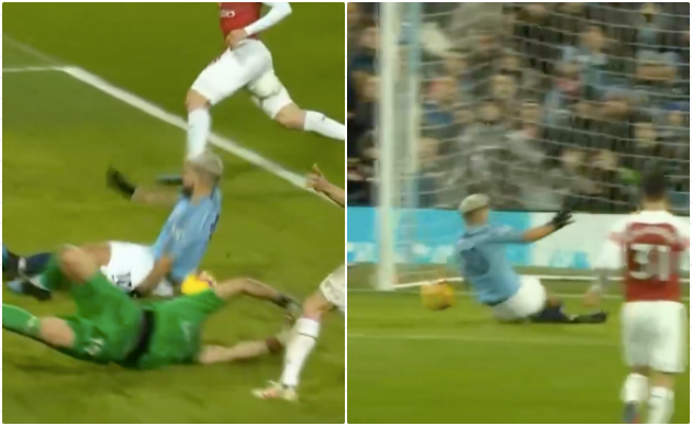 Bóng đã chạm tay Aguero trước khi đi vào lưới Arsenal? - Bóng Đá