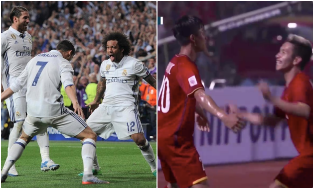 Xé lưới Campuchia, Văn Đức tái hiện hình ảnh của siêu sao Ronaldo - Bóng Đá