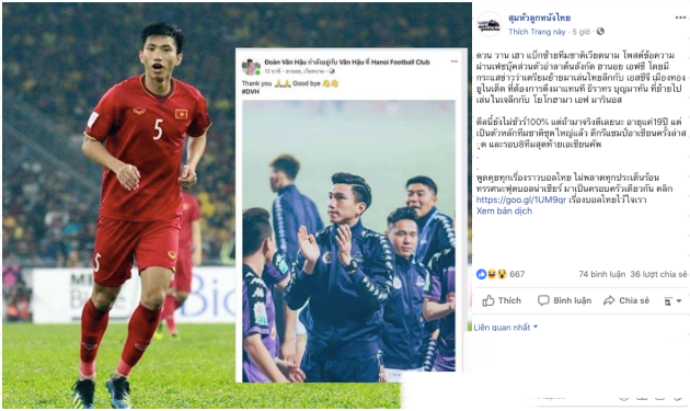 CỰC NÓNG! Báo Thái đưa tin Đoàn Văn Hậu 