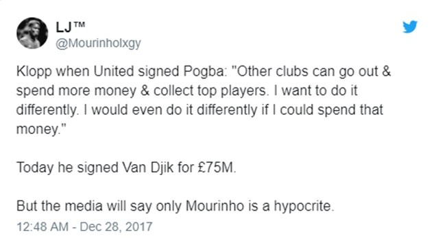Mua Van Dijk, Klopp bị chửi là kẻ đạo đức giả - Bóng Đá