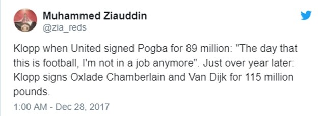 Mua Van Dijk, Klopp bị chửi là kẻ đạo đức giả - Bóng Đá