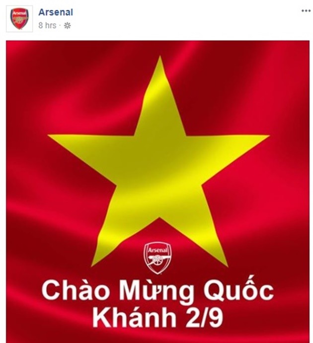 Hàng loạt CLB lớn châu Âu chúc mừng Quốc khánh Việt Nam - Bóng Đá