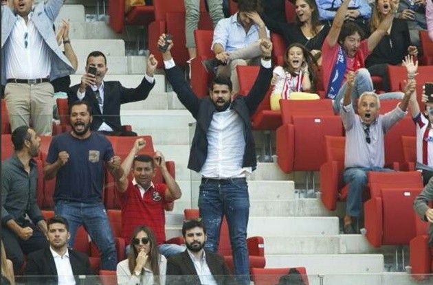 Diego Costa đã có mặt ở khán đài Atletico Madrid - Bóng Đá
