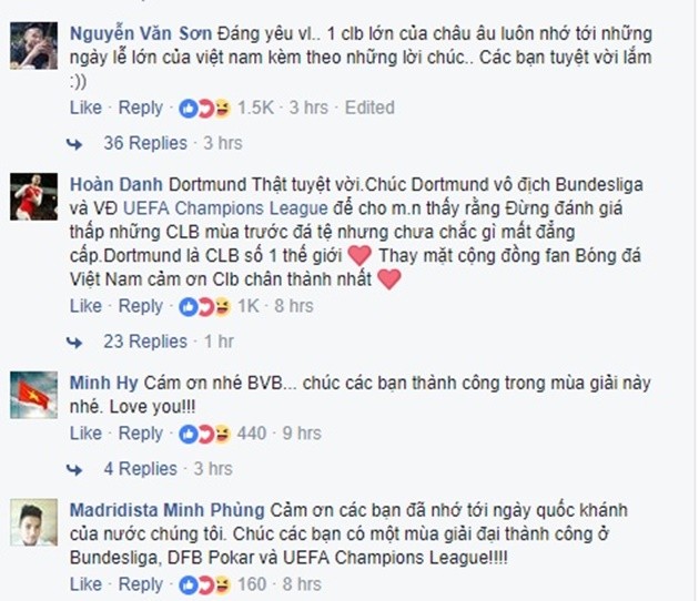 Hàng loạt CLB lớn châu Âu chúc mừng Quốc khánh Việt Nam - Bóng Đá