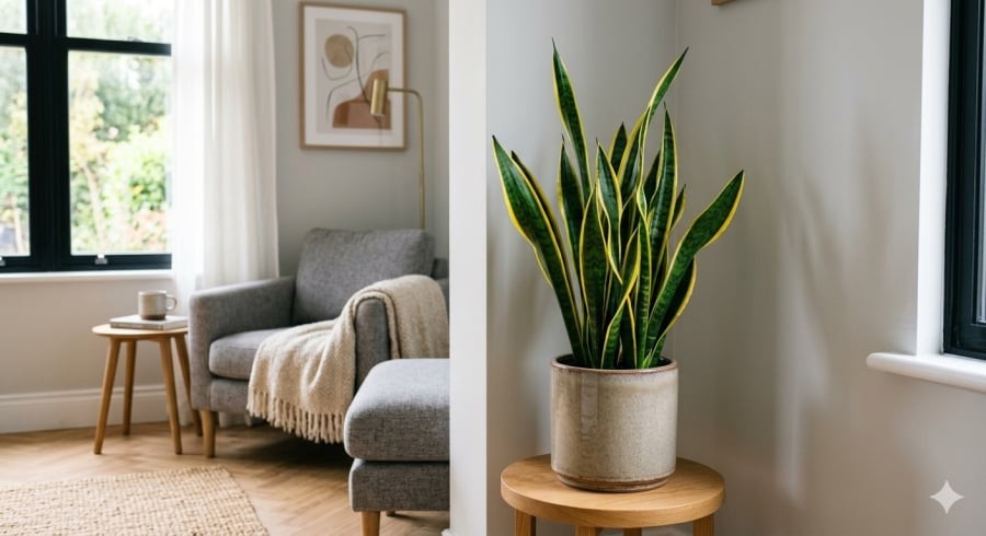 Lưỡi hổ giúp không gian sống trở nên gọn gàng và có điểm nhấn tinh tế.