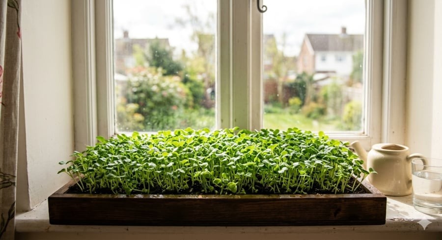 Rau mầm là lựa chọn lý tưởng cho người mới bắt đầu, chỉ sau 1–3 tuần đã có thể thu hoạch