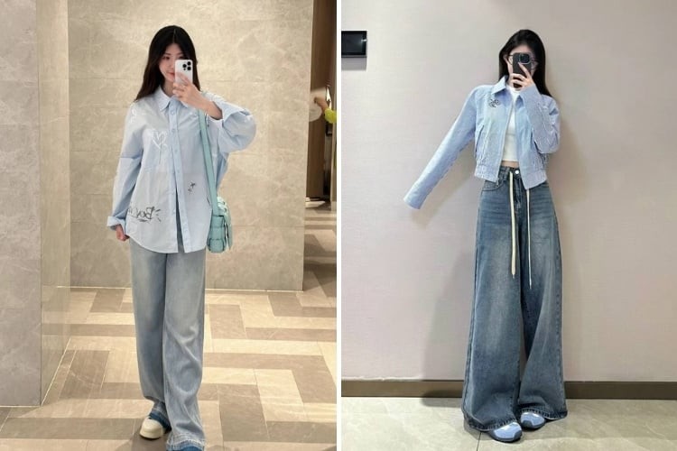  Không quá trang trọng như gam trắng, cũng không tạo cảm giác nặng nề như sắc đen, màu xanh mang lại sự cân bằng vừa đủ giữa thanh lịch và thoải mái.
