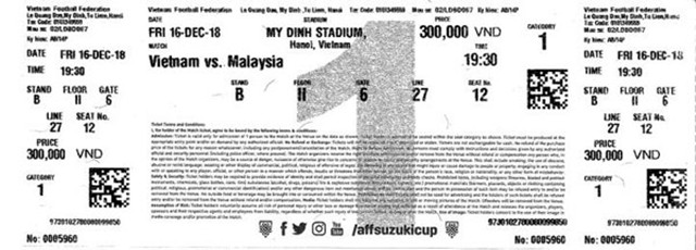 VFF công bố giá vé hai trận sân nhà của ĐT Việt Nam tại AFF Cup 2018 - Bóng Đá