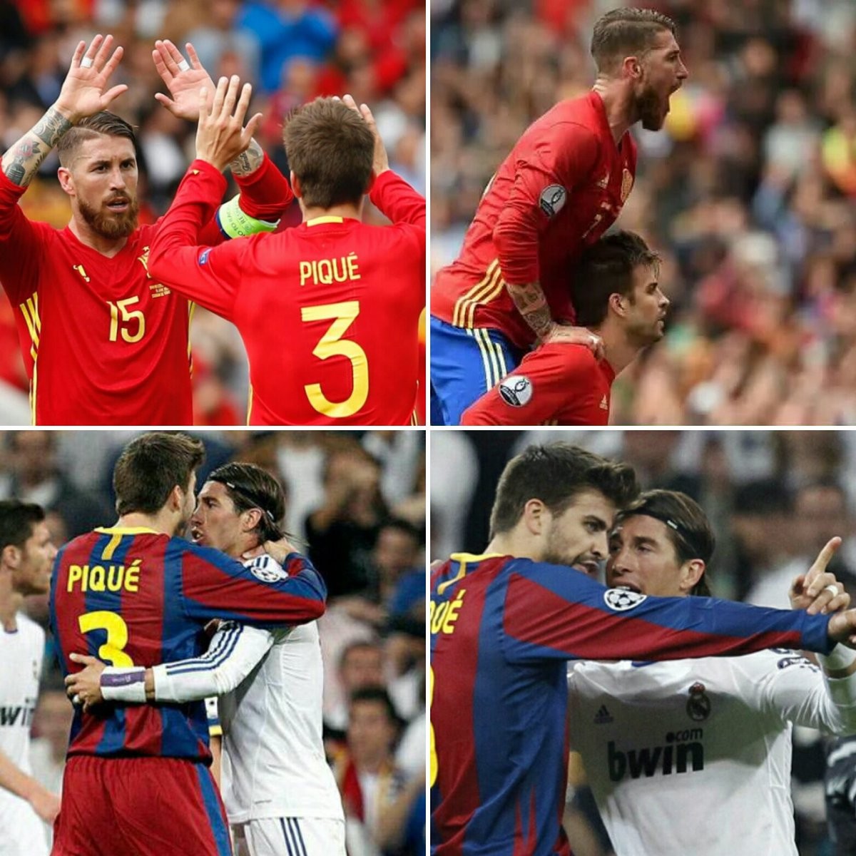 hành động đẹp của Pique với Ramos - Bóng Đá