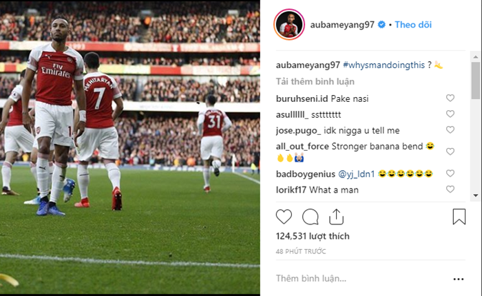 aubameyang phá vỡ im lặng về vụ bị ném chuối - Bóng Đá