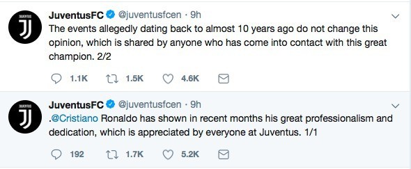 Juventus đăng đàn bên vực Ronaldo - Bóng Đá