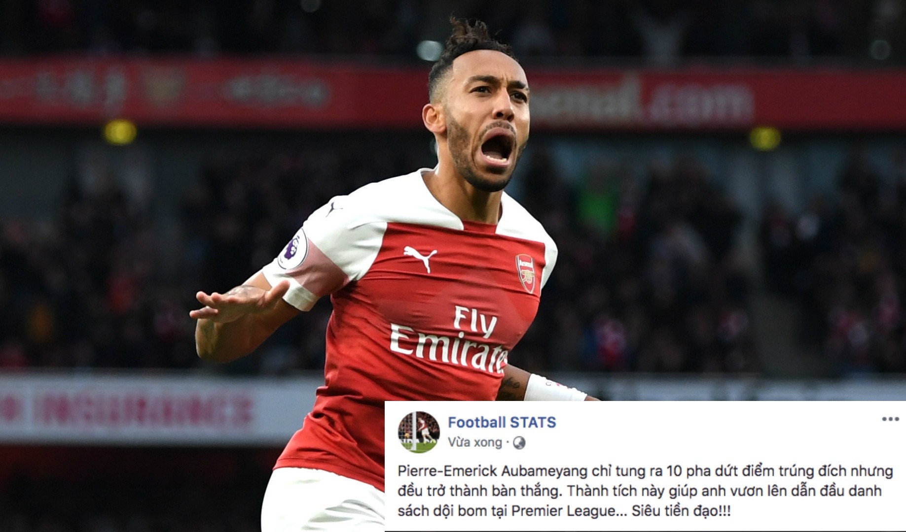 Khủng khiếp! Aubameyang lập kỷ lục về thống kê dứt điểm - Bóng Đá