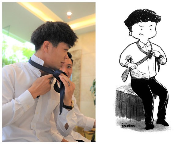 Đáng yêu hết cỡ với loạt tranh chibi về tuyển Việt Nam - Bóng Đá