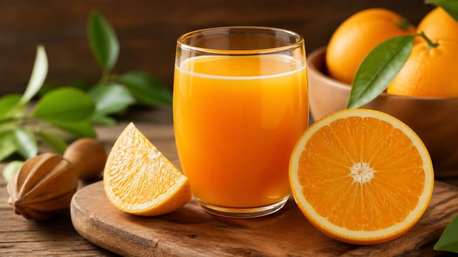 Cẩn thận thời điểm uống nước cam