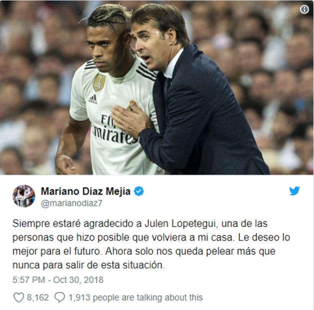 Sao Real gửi thông điệp gì đến Lopetegui mà khiến các CĐV vui mừng đến vậy? - Bóng Đá