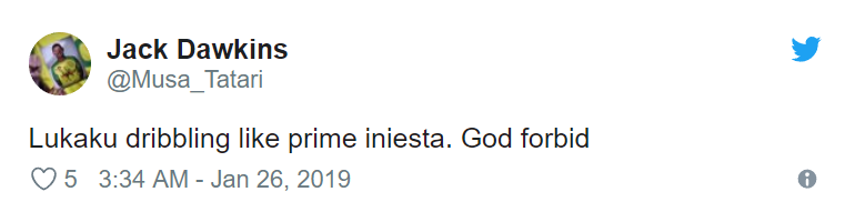 Manchester United fans make Andres Iniesta and Romelu Lukaku comparison after Arsenal victory - Bóng Đá