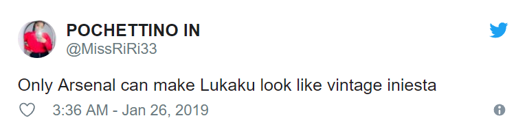 Manchester United fans make Andres Iniesta and Romelu Lukaku comparison after Arsenal victory - Bóng Đá