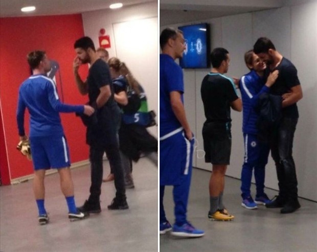 Costa lặng lẽ vào tận đường hầm chúc mừng Chelsea  - Bóng Đá
