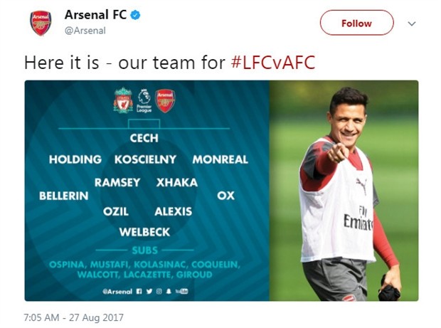 Đấu Liverpool, 'Thánh lốp' Welbeck lấy chỗ của Lacazette - Bóng Đá