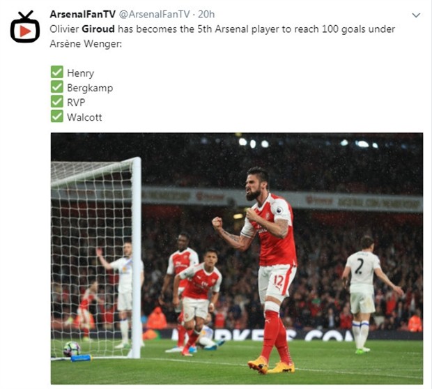 Giroud - Sát thủ luôn bị 'dìm hàng' tại Arsenal - Bóng Đá