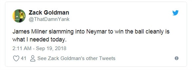 'Milner 'bỏ túi' Neymar quá nhẹ nhàng' - Bóng Đá