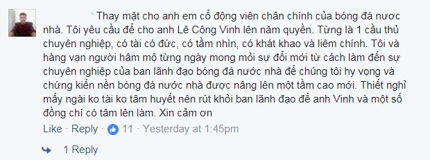 NHM Việt Nam ủng hộ Công Vinh gia nhập VFF - Bóng Đá