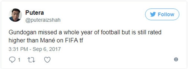  Mane bị đánh giá thấp hơn cả Gundogan, chuyện đùa? - Bóng Đá