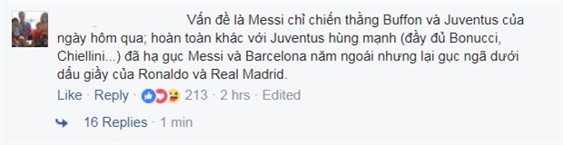 Messi đánh bại Buffon, fan Ronaldo 'cười nhẹ' - Bóng Đá