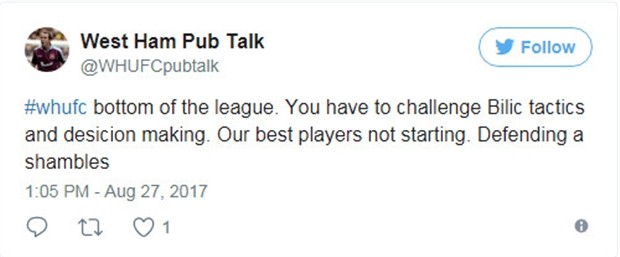 West Ham rơi tự do, CĐV đồng loạt yêu cầu Bilic từ chức - Bóng Đá