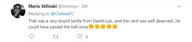 CĐV Chelsea tranh cãi nảy lửa vì chiếc thẻ đỏ của David Luiz - Bóng Đá
