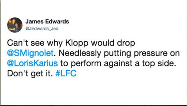 Fan Liverpool sửng sốt, khi Mignolet bị loại khỏi trận đấu với Arsenal - Bóng Đá